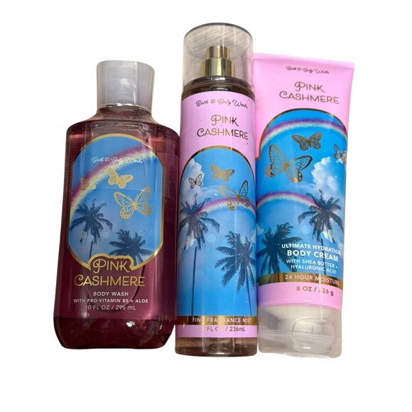 Bath & Body Works 3pc Pink Set NEW - Picture 1 of 2